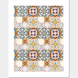 Azulejo #7- vector Portuguese Moorish pattern Posters and Art